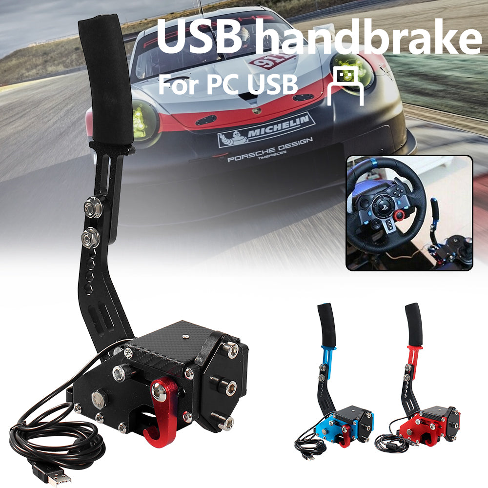 USB SIM Handbrake For Logitech g29/g27/g25/T300/T500 PC Racing Game 64bit  Hall Sensor Hand brake