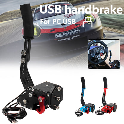 USB SIM Handbrake For Logitech g29/g27/g25/T300/T500 PC Racing Game 64bit Hall Sensor Hand brake